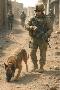 Chien de guerre en pistage – comportementaliste canin Terrebonne